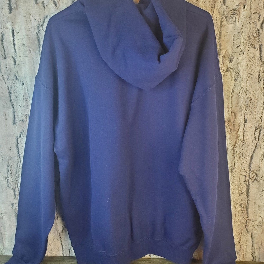 Your Wife My Wife Plain Jane Vs Superhero Adult XL Unisex Navy Blue Hoodie NWOT - Picture 4 of 5